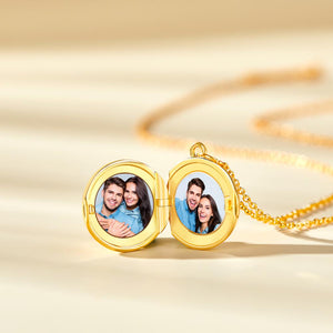 Custom Photo Necklace Daisy Pendant Creative Couple Gifts