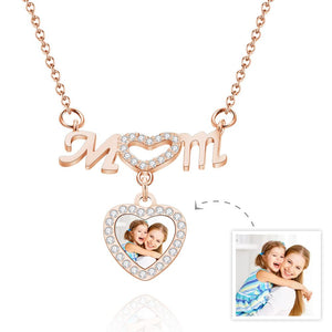 Custom Photo Necklace Heart Necklace Photo Necklace Gift for Mother