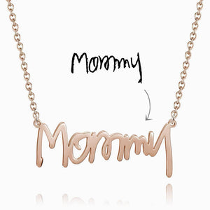 Personalized Handwriting Necklace Rose Gold Plated