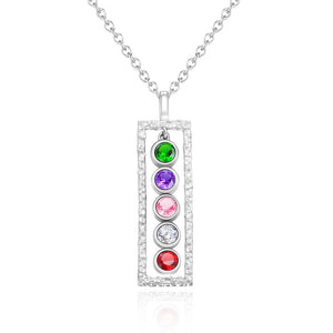 Custom Birthstone Necklace Modern Bar Unique Memorable Gifts