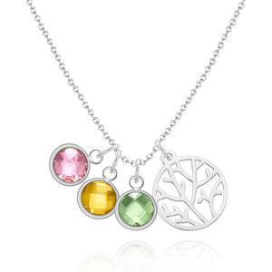 Custom Birthstone Necklace Family Tree Creative Gifts