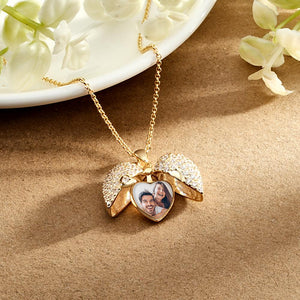 Custom Heart Photo Pendant Necklace Personalized Picture Necklace Gift for Her