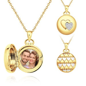 Personalized Photo Locket Necklace Elegant Oval Shape Pendant Necklace Jewelry