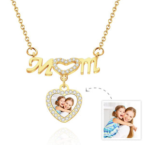 Custom Photo Necklace Heart Necklace Photo Necklace Gift for Mother
