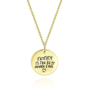 Custom Handwriting Engraved Disc Necklace Copper in 14k Gold Plated