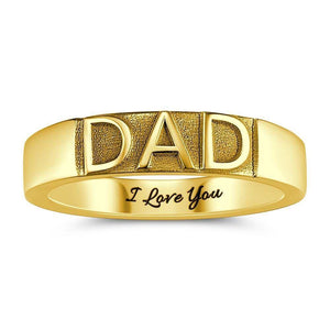 Engraved Bar Ring, Name Ring 14K Gold Plated