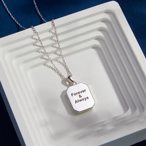 Custom Photo Engraved Necklace Shaped Open Cover Creative Pendant Gifts