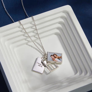 Custom Photo Engraved Necklace Multi-layer Creative Cross Gifts