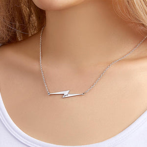 Custom Engraved Necklace Lightning Shaped Versatile Necklace Gift for Her