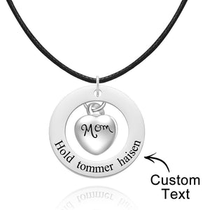 Custom Engraved Necklace Peach Heart Necklace Commemorative Collection Urn