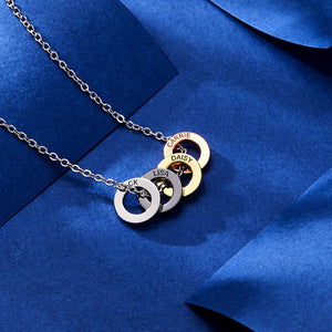 Custom Engraved Necklace Family Bead Necklace Gifts