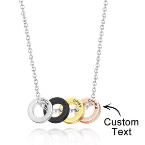 Custom Engraved Necklace Family Bead Necklace Gifts