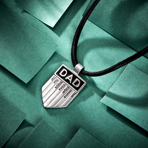 Custom Engraved Necklace Vintage Gifts for Dad