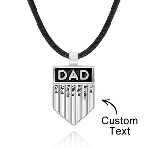 Custom Engraved Necklace Vintage Gifts for Dad