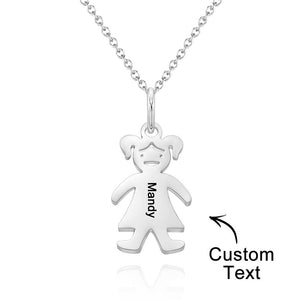 Custom Name Engraved Necklace Child Creative Gifts