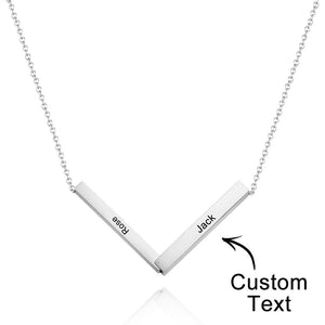 Custom Engraved Necklace Folded Square Necklace Creative Gift for Women