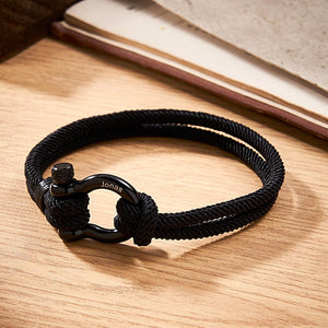 Engravable Bracelet Personalized Classic Rope Bracelet For Men