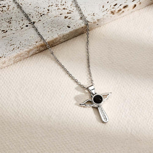 Custom Projection Necklace Angel Wings Romantic Gift for Her
