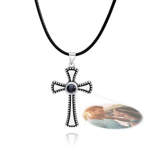 Custom Projection Necklace vintage cross Men Gift