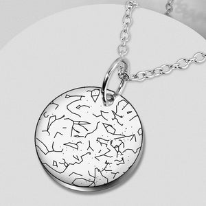 Custom Engraved Star Map Necklace Personalized Constellation Map Necklace Gift for Her