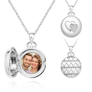 Personalized Photo Locket Necklace Elegant Oval Shape Pendant Necklace Jewelry