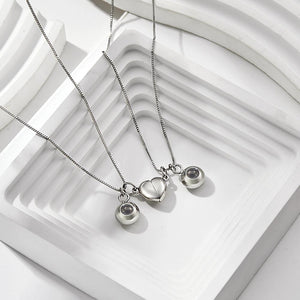Photo Projection Magnetic Necklace Romantic Memorial Picture Couple Necklace