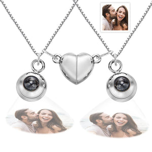 Photo Projection Magnetic Necklace Romantic Memorial Picture Couple Necklace