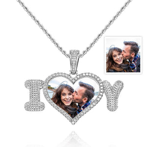 Custom Photo Letter Necklace Hip Hop Personality Sweater Chain Couple Gifts