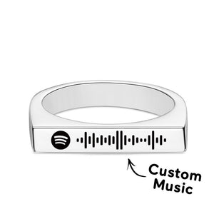 Custom Spotify Code Ring Simple Music Gifts for Couple
