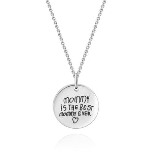 Custom Actual Handwriting Engraved Disc Necklace Copper in Silver
