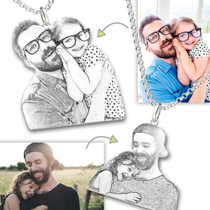 Custom Photo Necklace Stainless Steel For Father