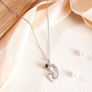 Custom Projection Necklace Funny Feet Diamond Couple Gifts