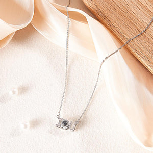 Custom Projection Necklace I Love U Romantic Memorial Couple Gifts