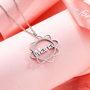 Custom Name Sun Flower Necklace Creative Pendant Necklace Mother's Day Gifts