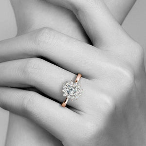 Dazzling Love Wedding Ring Rose Gold Plated For Women