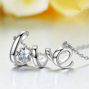 Dancing Stone Lover Necklace Silver For Girls Women