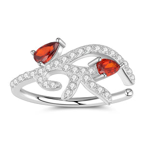 Anlter Silver Ring With Swarovski Zircon Christmas Gift For Girls Women