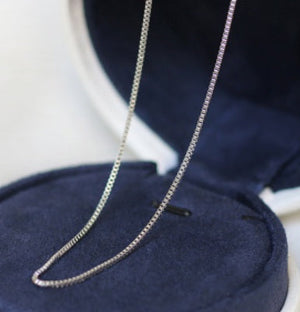 Sterling Silver 17.72Inch Box Chain Snake Chain For Men Women
