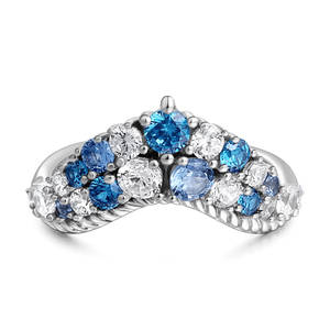 Crown Tiara Ring With Swarovski Zircon For Women Girls