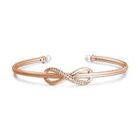 Infinity Love Rose Gold Cuff Bangle For Women