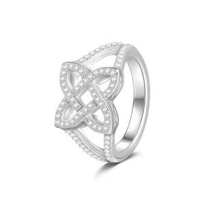 Pure Love Engagement Ring With Zircon 925 Sterling Silver For Couple Women