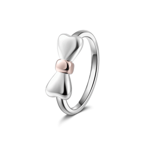 Bow-Knot Rose Gold Ring Silver For Women Girls