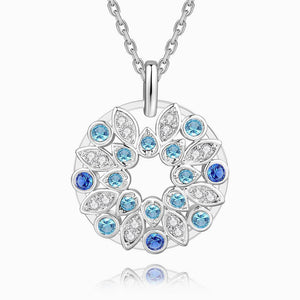 Kaleidoscope Necklace With Swarovski Zircon Silver Plated For Women