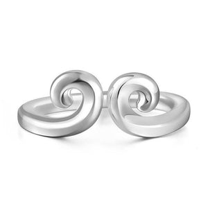 Golden Hoop Simple Silver Band Ring For Men