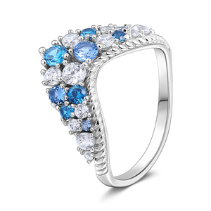 Crown Tiara Ring With Swarovski Zircon For Women Girls