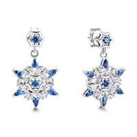 Snowflake Earrings Sterling Silver For Women