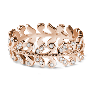 Garland Rose Gold Fashion Ring Entwined Love For Women Girls