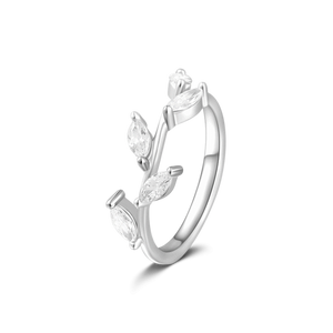 Vine Silver Engagement Ring For Girls Women