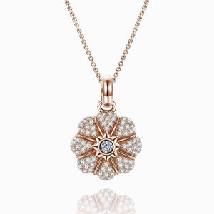 Pumpkin Necklace Rose Gold Plated Silver For Women