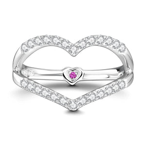 Female Unrequited Love Heart Promise Ring Anniversary Gift